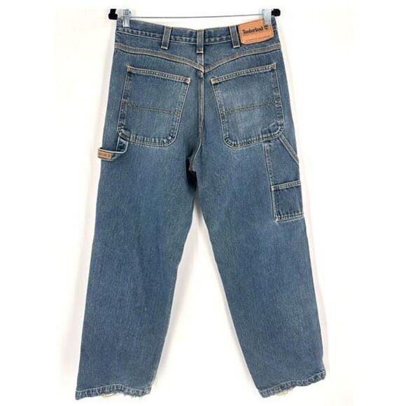 Vintage Y2K Timberland Mens Utility Baggy Loose Fit Carpenter Jeans Size 33 x 32 - Picture 1 of 15